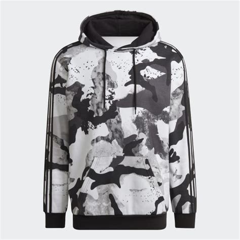 adidas hoodie met glimmend logo voorop|Adidas print hoodie.